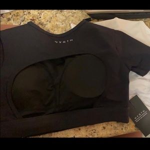 NVGTN open back tee BLACK ONLY